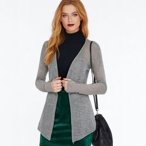 Eileen Fisher Open-Knit Linen Mohair Open Front Cardigan | XS
